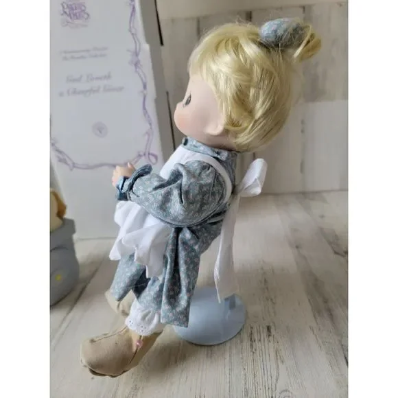 Hamilton Enesco Precious Moments God loveth a cheerful Giver doll puppy girl